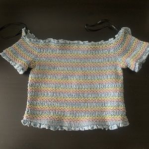 Forever 21 Off the Shoulder Smocked Too